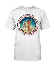 Vintage Archery Girl Assuming Premium Fit Mens Tee tile