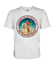 Vintage Archery Girl Assuming V-Neck T-Shirt tile