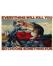 Bulldog Motorcycle 24x16 Poster front
