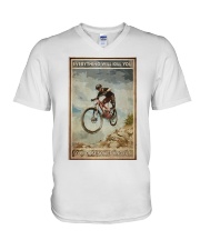 Mountain Biking Choose Something Fun V-Neck T-Shirt tile