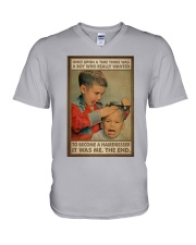 OUAT Boy Hairdresser V-Neck T-Shirt tile
