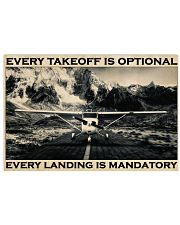 Plane Every Takeoff Is Optional 36x24 Poster front