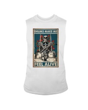 Skeleton Drummer Feel Alive Sleeveless Tee tile