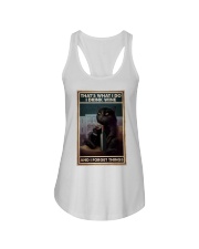 Black Cat Drink Forget Things 3 Ladies Flowy Tank tile