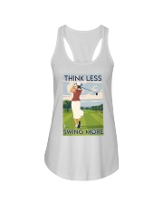 Golf Think Less Swing More Ladies Flowy Tank tile
