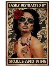 Sugar Skull Girl Distracted By Skulls And Wine 24x36 Poster front