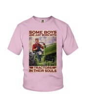 Some Boys Are Just Born With Tractors Youth T-Shirt tile