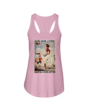 Girl Playing Football Lived Happily Ladies Flowy Tank tile
