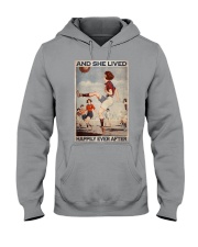 Girl Playing Football Lived Happily Hooded Sweatshirt tile