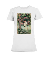 A Reader Lives A Thousand Lives Premium Fit Ladies Tee tile