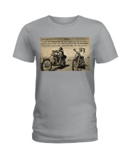 Biker While On This Ride Called Life Ladies T-Shirt tile