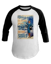 Flight Attendant Some Girls Are Born Baseball Tee tile