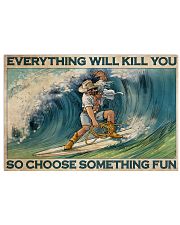 Cowboy Surfing Choose Something Fun 36x24 Poster front