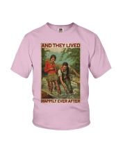 Fishing Couple And They Lived Happily Ever After Youth T-Shirt tile