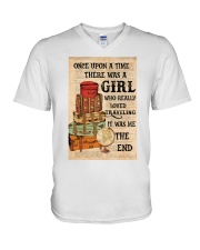 Girl Travel V-Neck T-Shirt tile