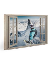 Skiing Window Gallery Wrapped Canvas Prints tile