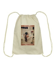 And She Lived Happily Ever After Drawstring Bag tile