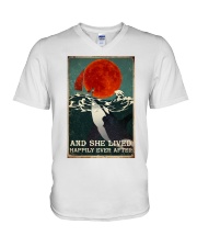 Orca And She Lived Happily V-Neck T-Shirt tile