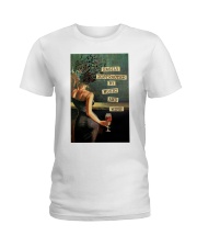 Music And Wine Vintage Text Ladies T-Shirt tile