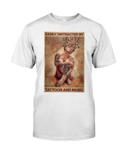 Distracted By Tattoos And Music Premium Fit Mens Tee tile