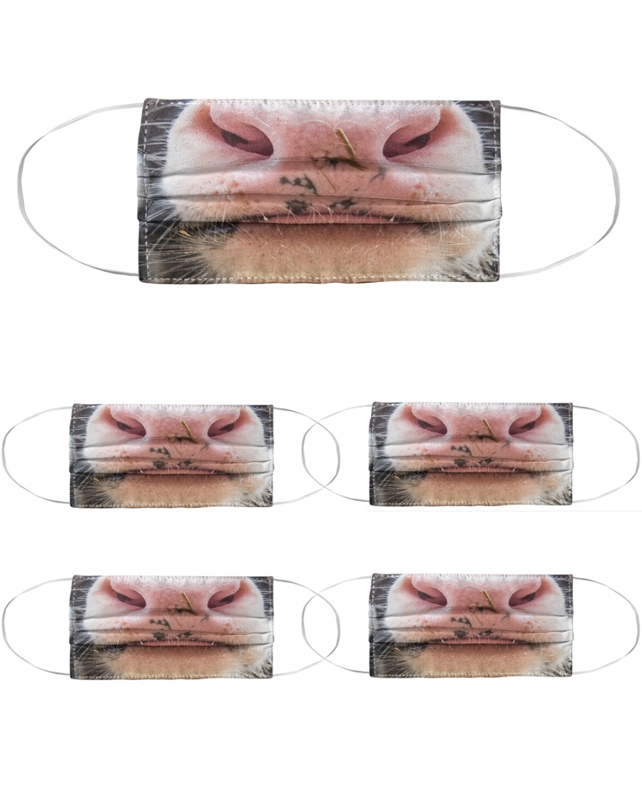 Cow 3 Cloth Face Mask - 5 Pack