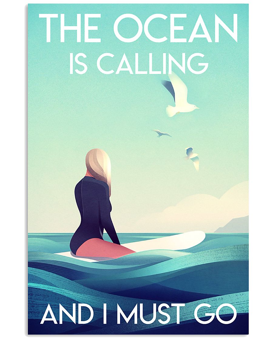 The Ocean Is Calling - Surfing 24x36 Poster