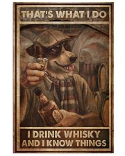 Dog Drink Whisky Know Things 24x36 Poster front