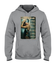 Swimming God Says Hooded Sweatshirt tile