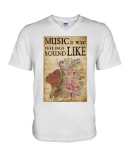 Afro Music V-Neck T-Shirt tile
