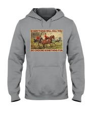 Lady Fox Hunting Choose Something Fun Hooded Sweatshirt tile