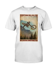 Funny Motorbike Joke - Racing Poster - Dprintes Classic T-Shirt tile