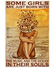 Girl Music And Ocean 2 Vertical Poster tile