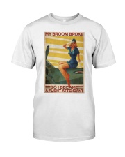 Flight Attendant My Broom Broke Premium Fit Mens Tee tile