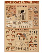 Horse Care Knowledge 24x36 Poster front