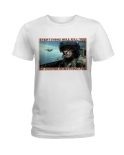Cat Pilot Choose Something Fun Ladies T-Shirt tile