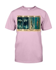 Man Swimming Be Strong Classic T-Shirt tile
