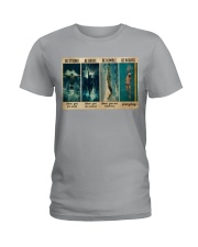 Man Swimming Be Strong Ladies T-Shirt tile