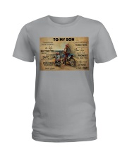 Off-road Motorcycle To My Son Ladies T-Shirt tile
