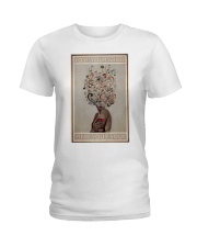 Easily Distracted By Vinyl And Wine Ladies T-Shirt tile