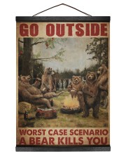 Camping Bear Go Outside Hanging Canvas tile