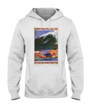 Fun Surfing Poster Design - Dprintes Hooded Sweatshirt tile