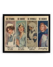 Nurses Be Strong BF 14x11 Black Floating Framed Canvas Prints aos-floating-black-framed-canvas-pgw-14x11-front-02
