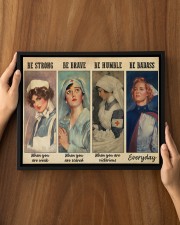 Nurses Be Strong BF 14x11 Black Floating Framed Canvas Prints aos-floating-framed-canvas-pgw-14x11-black-lifestyle-front-14