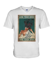 Wine And Music Lose Your Mind V-Neck T-Shirt tile