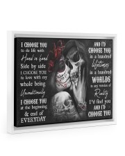Sugar Skull poster - Gifts for couples - Dprintes Floating Framed Canvas Prints White tile