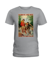 Husband And Wife Fishing Partners Ladies T-Shirt tile