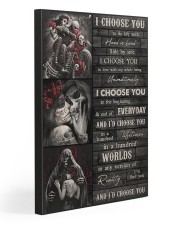 Sugar Skull Wood I Choose You Gallery Wrapped Canvas Prints tile
