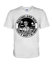 Beaches And Beer V-Neck T-Shirt tile
