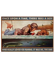 Boy Loved Ice Fishing 36x24 Poster front