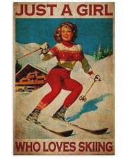 Just A Girl Loves Skiing 24x36 Poster front